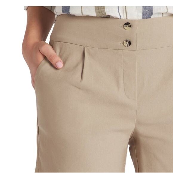 Tribal Viola Brunch Shorts, Tan, Plus Size 16, NWT - Picture 1 of 5